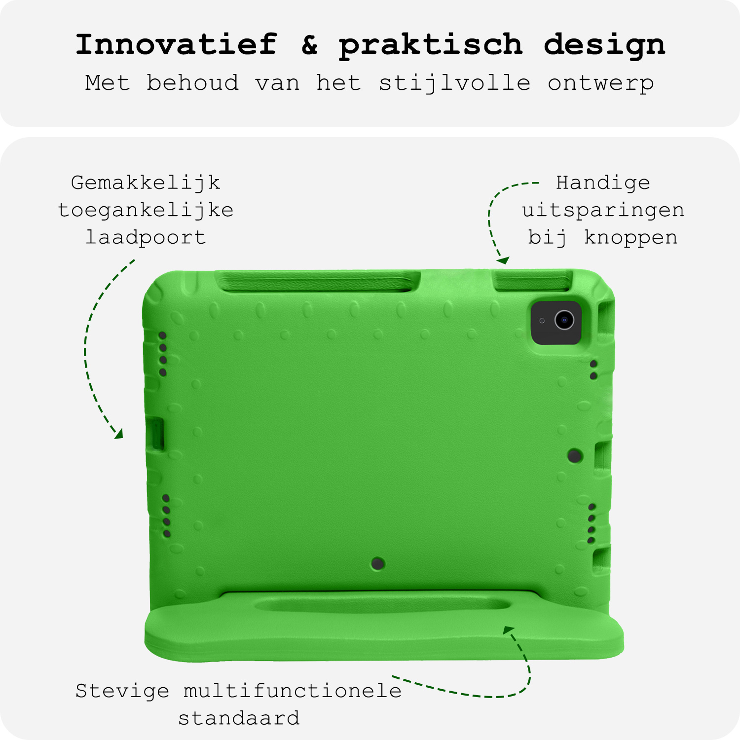 BASEY. BASEY. iPad Air 7 (11 inch) Kinderhoes Met Screenprotector - Groen