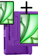 BASEY. BASEY. iPad Air 7 (11 inch) Kinderhoes Met Screenprotector - Paars