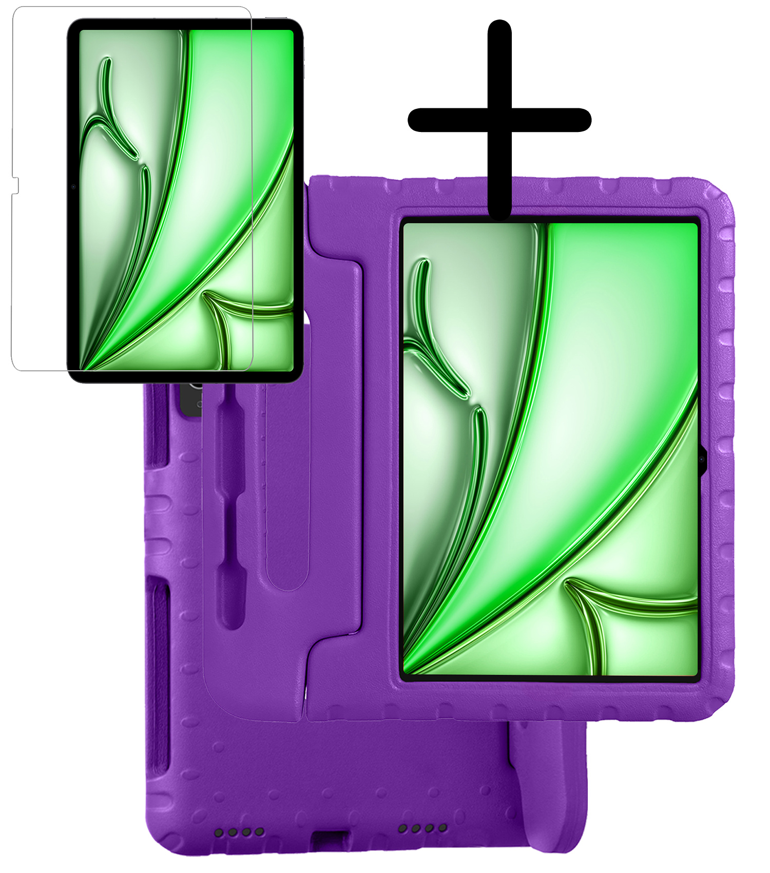 BASEY. BASEY. iPad Air 7 (11 inch) Kinderhoes Met Screenprotector - Paars