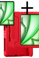BASEY. BASEY. iPad Air 7 (11 inch) Kinderhoes Met Screenprotector - Rood