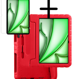BASEY. BASEY. iPad Air 7 (11 inch) Kinderhoes Met Screenprotector - Rood