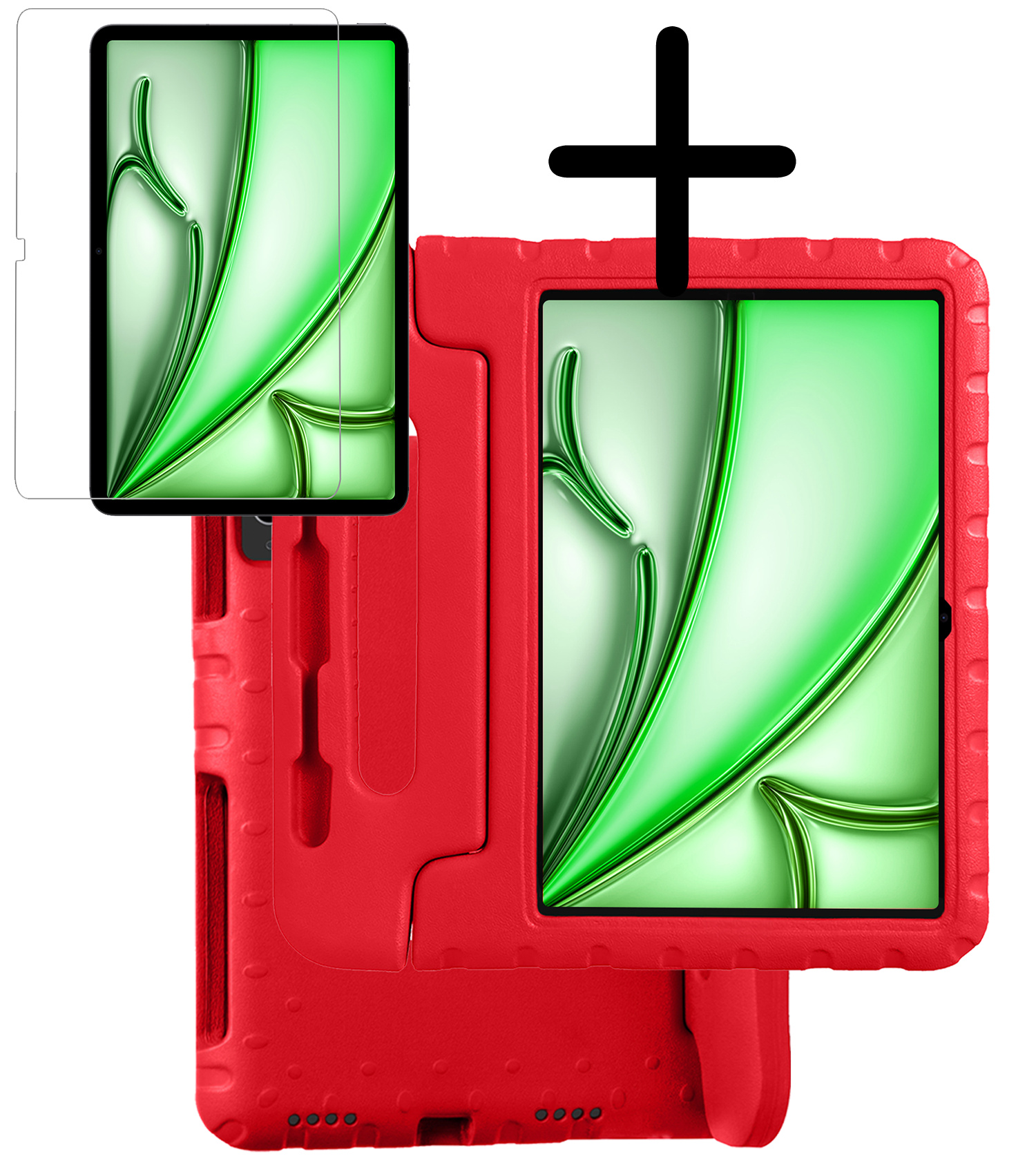 BASEY. BASEY. iPad Air 7 (11 inch) Kinderhoes Met Screenprotector - Rood