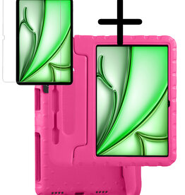 BASEY. BASEY. iPad Air 7 (11 inch) Kinderhoes Met Screenprotector - Roze