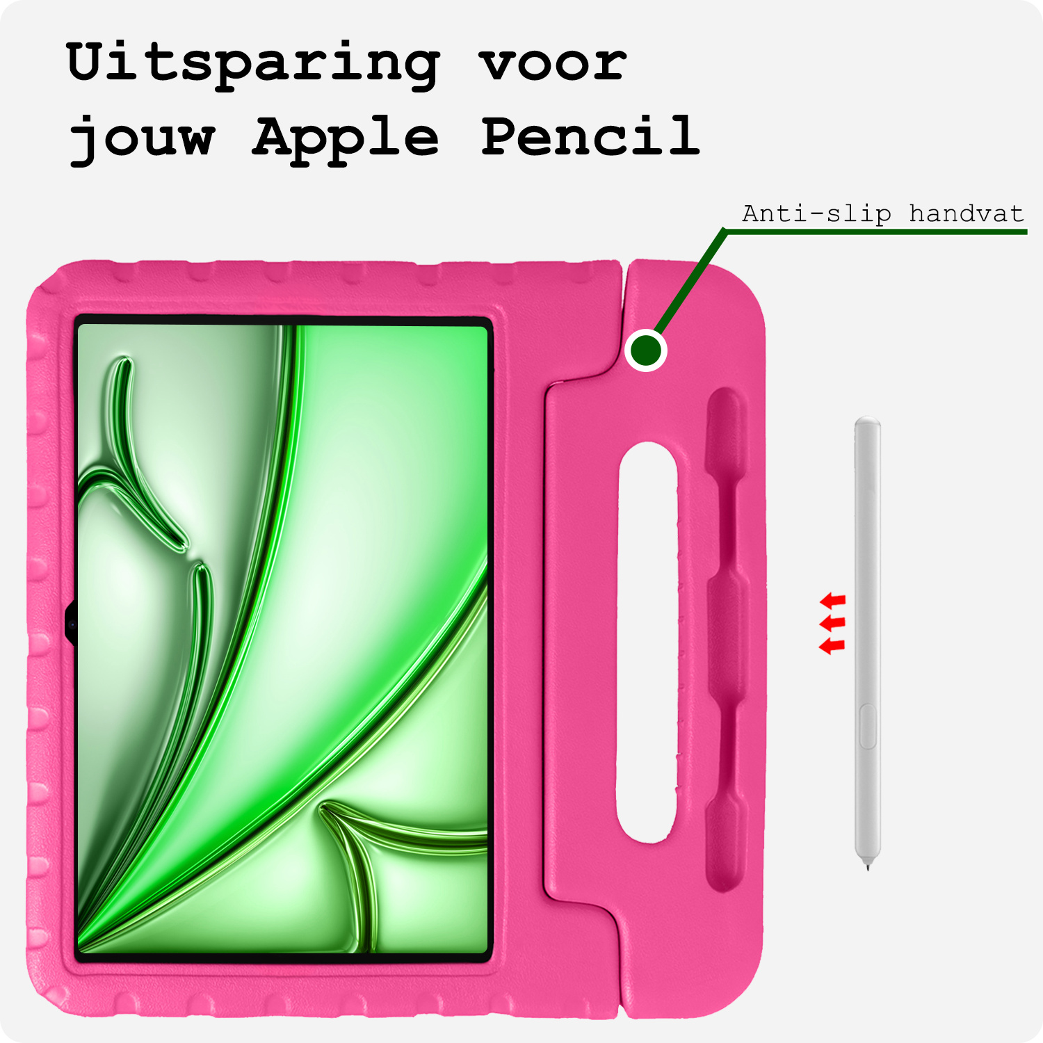 BASEY. BASEY. iPad Air 7 (11 inch) Kinderhoes Met Screenprotector - Roze