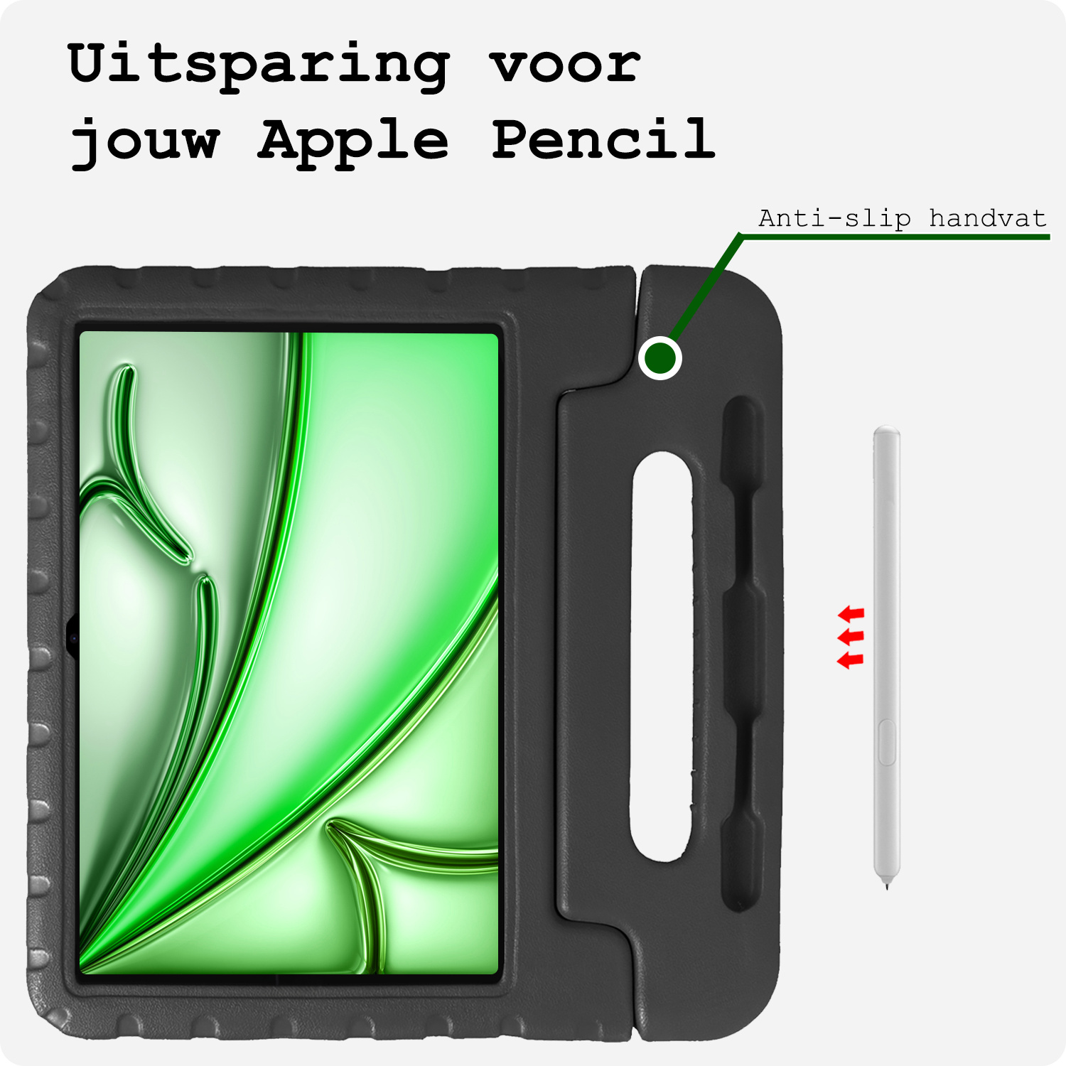 BASEY. BASEY. iPad Air 7 (11 inch) Kinderhoes Met Screenprotector - Zwart