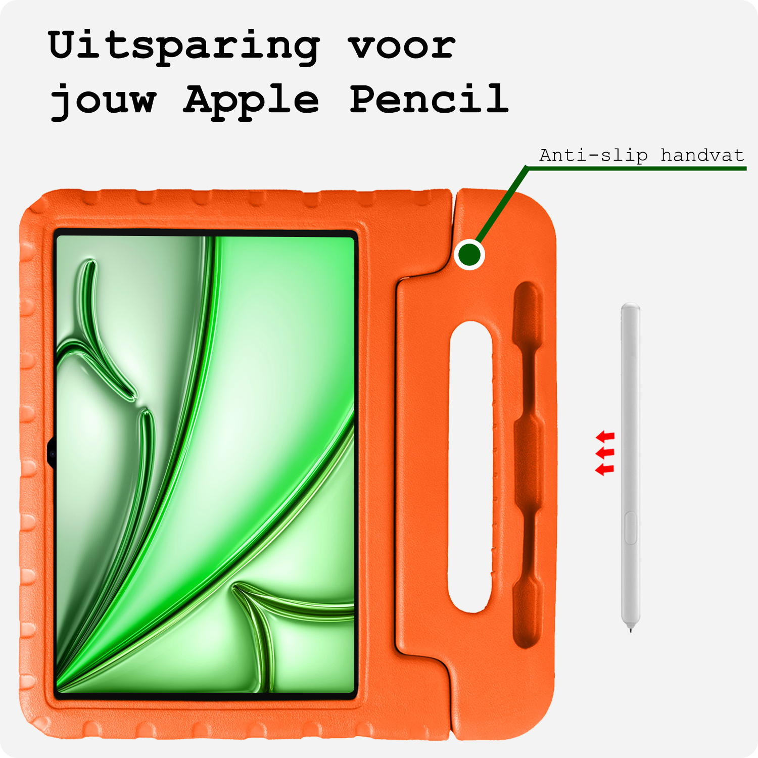 BASEY. BASEY. iPad Air 7 (11 inch) Kinderhoes Met 2x Screenprotector - Oranje