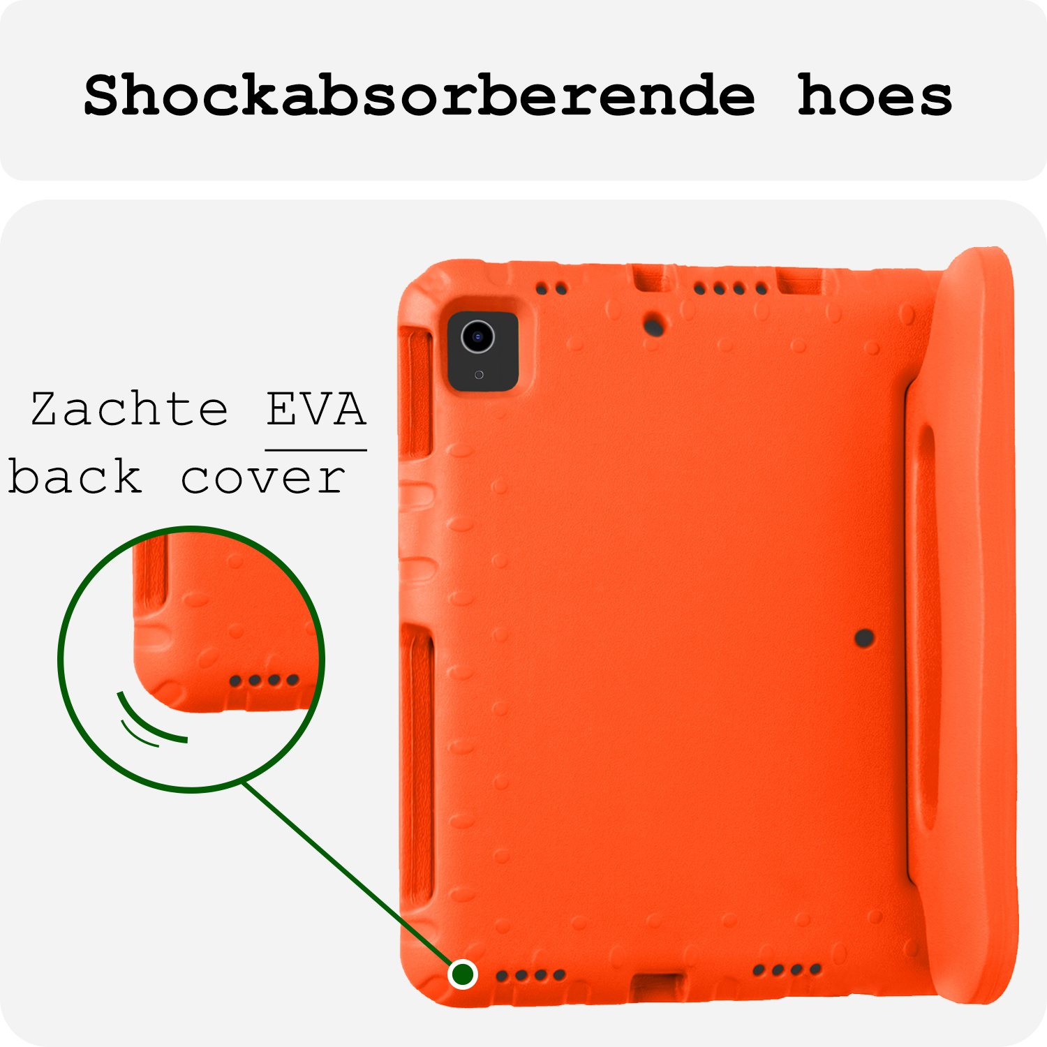 BASEY. BASEY. iPad Air 7 (11 inch) Kinderhoes Met 2x Screenprotector - Oranje