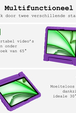 BASEY. BASEY. iPad Air 7 (11 inch) Kinderhoes Met 2x Screenprotector - Paars