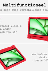 BASEY. BASEY. iPad Air 7 (11 inch) Kinderhoes Met 2x Screenprotector - Rood