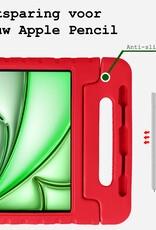 BASEY. BASEY. iPad Air 7 (11 inch) Kinderhoes Met 2x Screenprotector - Rood