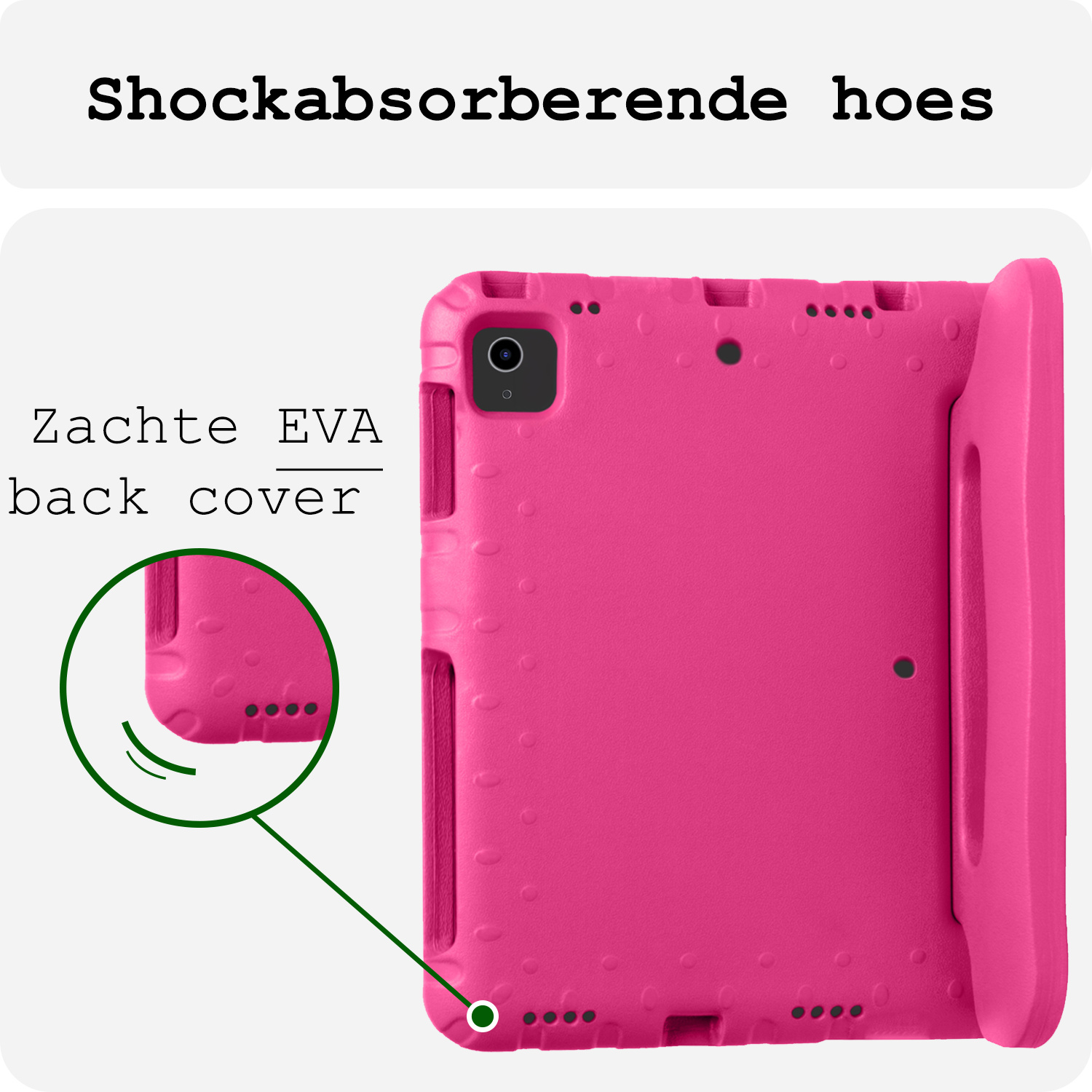 BASEY. BASEY. iPad Air 7 (11 inch) Kinderhoes Met 2x Screenprotector - Roze