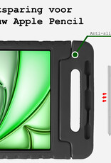 BASEY. BASEY. iPad Air 7 (11 inch) Kinderhoes Met 2x Screenprotector - Zwart