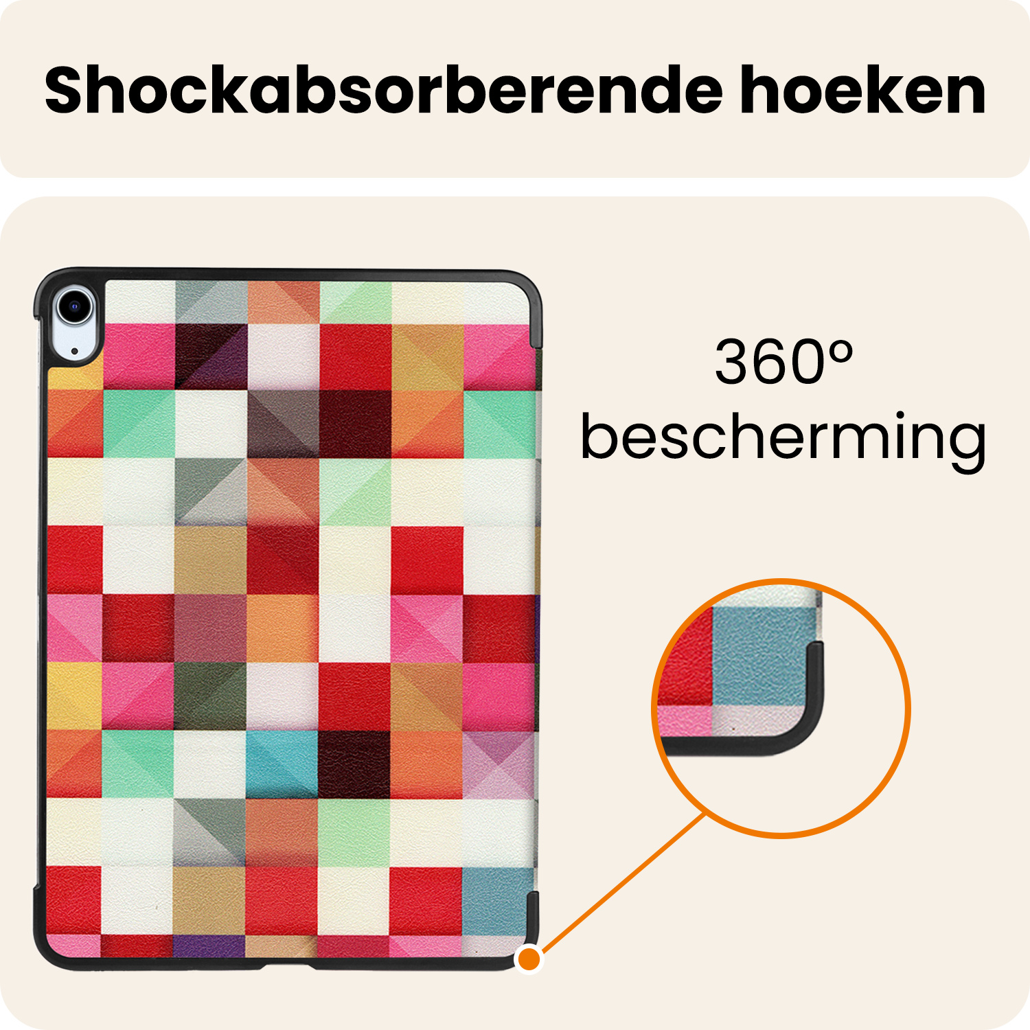 Nomfy Nomfy iPad Air 7 (11 inch) Hoesje - Blokken