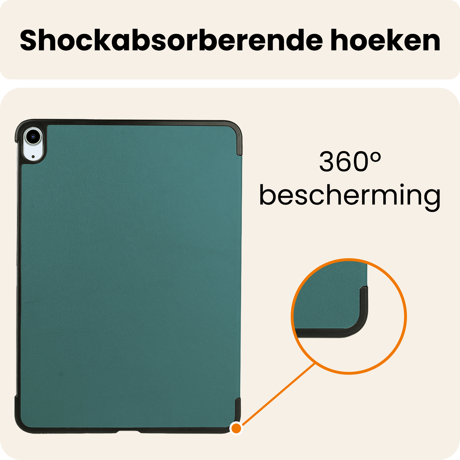 Nomfy Nomfy iPad Air 7 (11 inch) Hoesje - Donkergroen