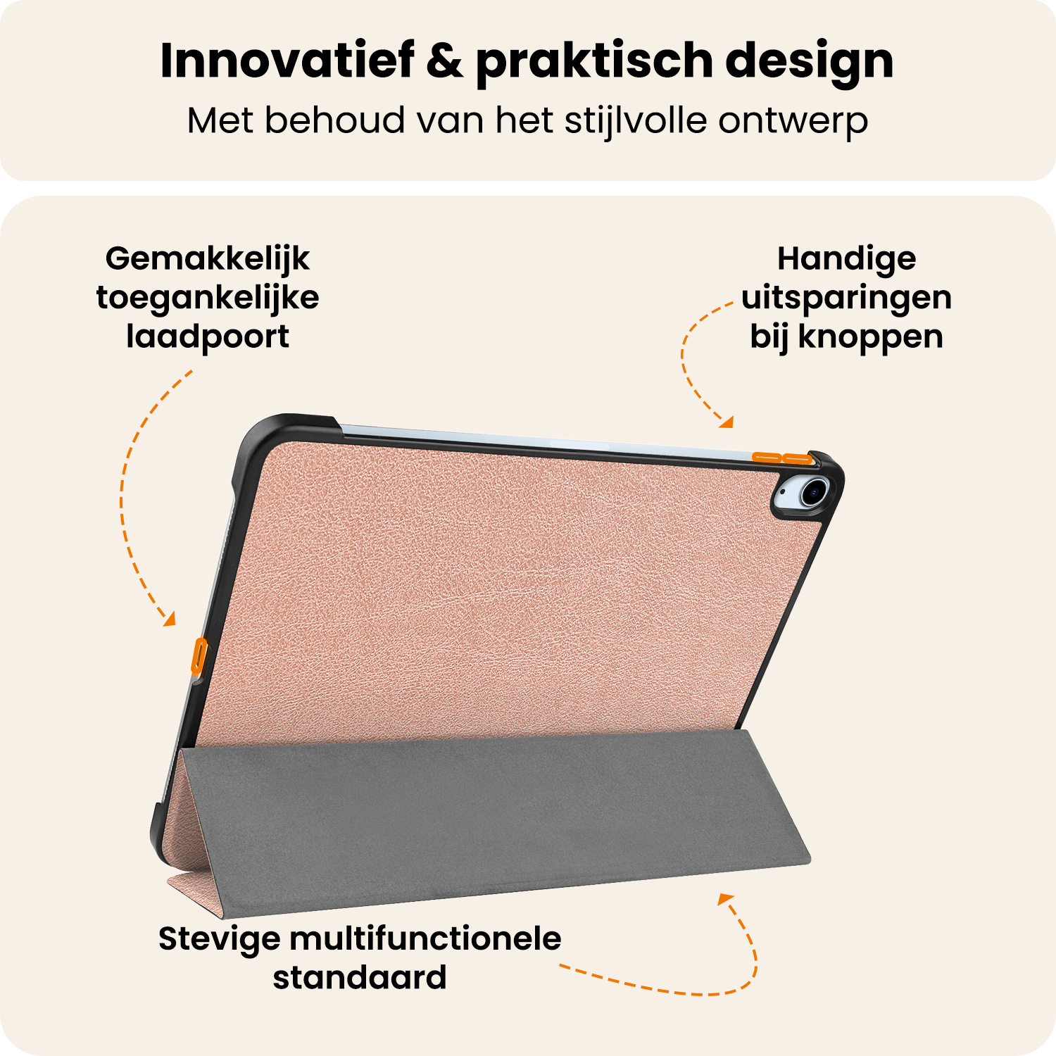 Nomfy Nomfy iPad Air 7 (11 inch) Hoesje - Rose Goud