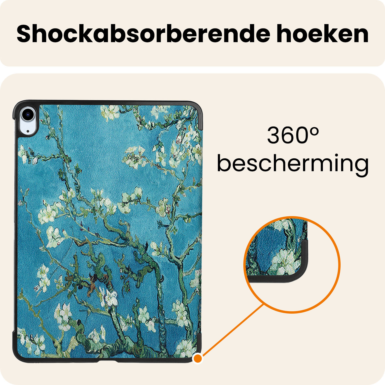 Nomfy Nomfy iPad Air 7 (11 inch) Hoesje Met Screenprotector - Bloemen