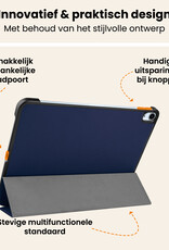 Nomfy Nomfy iPad Air 7 (11 inch) Hoesje Met Screenprotector - Donkerblauw