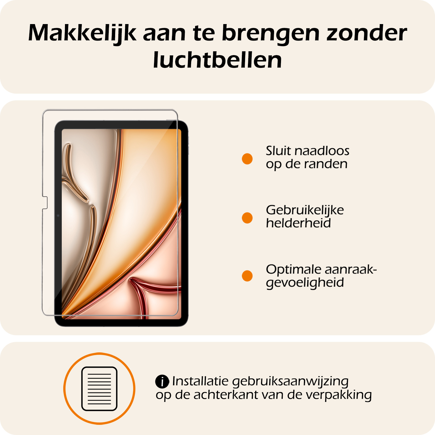 Nomfy Nomfy iPad Air 7 (11 inch) Hoesje Met Screenprotector - Donkerblauw