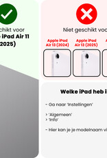 Nomfy Nomfy iPad Air 7 (11 inch) Hoesje Met Screenprotector - Donkergroen