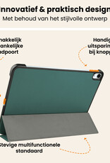Nomfy Nomfy iPad Air 7 (11 inch) Hoesje Met Screenprotector - Donkergroen