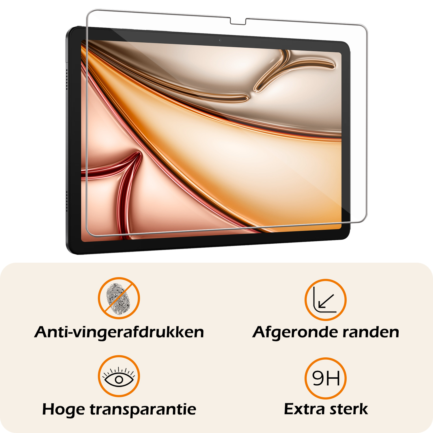 Nomfy Nomfy iPad Air 7 (11 inch) Hoesje Met Screenprotector - Donkergroen