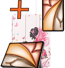 Nomfy Nomfy iPad Air 7 (11 inch) Hoesje Met Screenprotector - Elfje