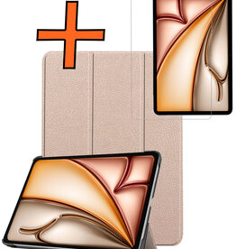 Nomfy Nomfy iPad Air 7 (11 inch) Hoesje Met Screenprotector - Goud