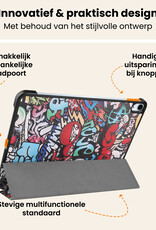 Nomfy Nomfy iPad Air 7 (11 inch) Hoesje Met Screenprotector - Graffity