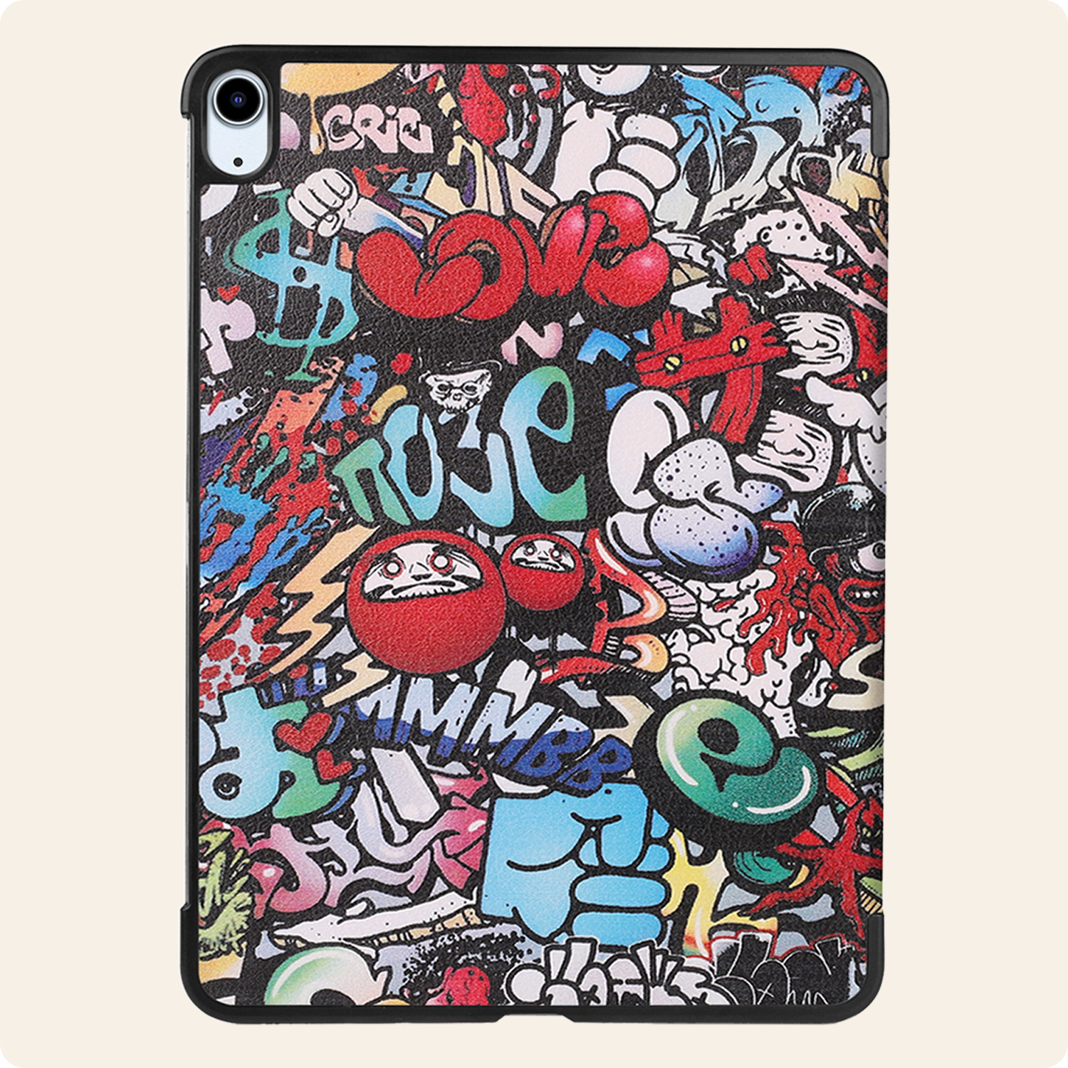Nomfy Nomfy iPad Air 7 (11 inch) Hoesje Met Screenprotector - Graffity