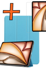 Nomfy Nomfy iPad Air 7 (11 inch) Hoesje Met Screenprotector - Lichtblauw