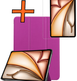 Nomfy Nomfy iPad Air 7 (11 inch) Hoesje Met Screenprotector - Paars