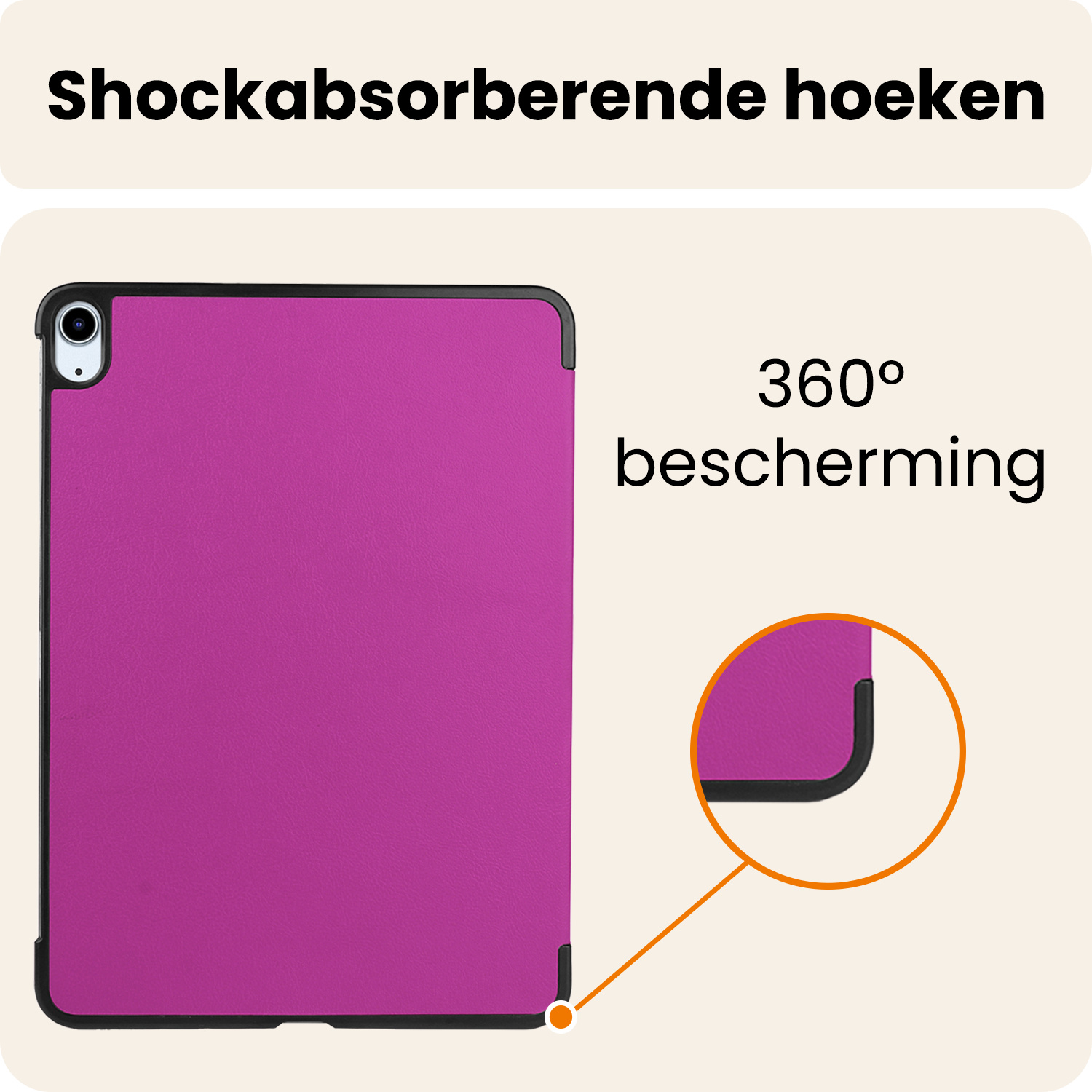 Nomfy Nomfy iPad Air 7 (11 inch) Hoesje Met Screenprotector - Paars