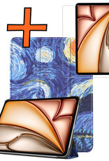 Nomfy Nomfy iPad Air 7 (11 inch) Hoesje Met Screenprotector - Sterrenhemel