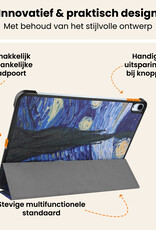 Nomfy Nomfy iPad Air 7 (11 inch) Hoesje Met Screenprotector - Sterrenhemel