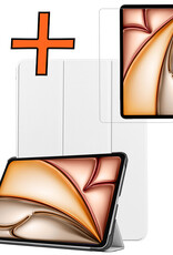 Nomfy Nomfy iPad Air 7 (11 inch) Hoesje Met Screenprotector - Wit