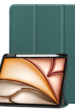 Nomfy Nomfy iPad Air 7 (11 inch) Hoesje Met Uitsparing Apple Pencil - Donkergroen