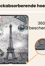 Nomfy Nomfy iPad Air 7 (11 inch) Hoesje Met Uitsparing Apple Pencil - Eiffeltoren