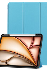Nomfy Nomfy iPad Air 7 (11 inch) Hoesje Met Uitsparing Apple Pencil - Lichtblauw