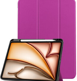Nomfy Nomfy iPad Air 7 (11 inch) Hoesje Met Uitsparing Apple Pencil - Paars