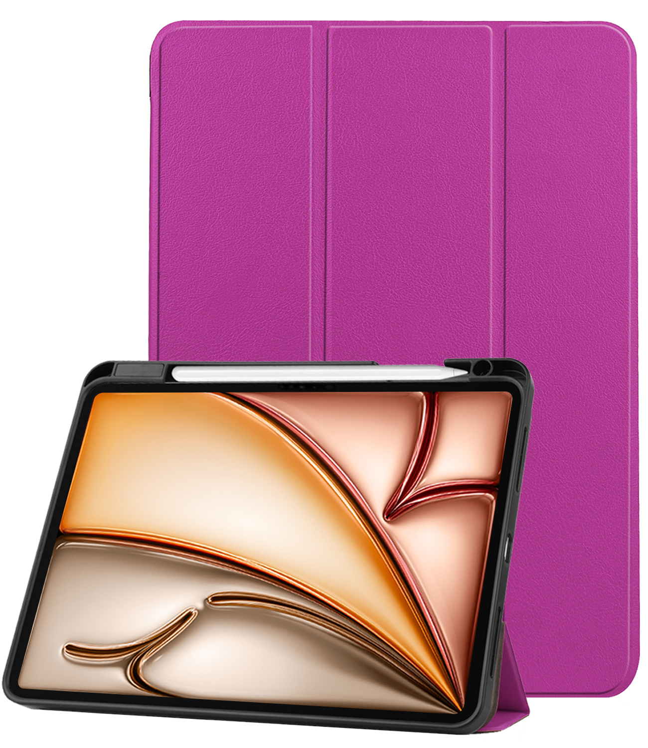 Nomfy Nomfy iPad Air 7 (11 inch) Hoesje Met Uitsparing Apple Pencil - Paars