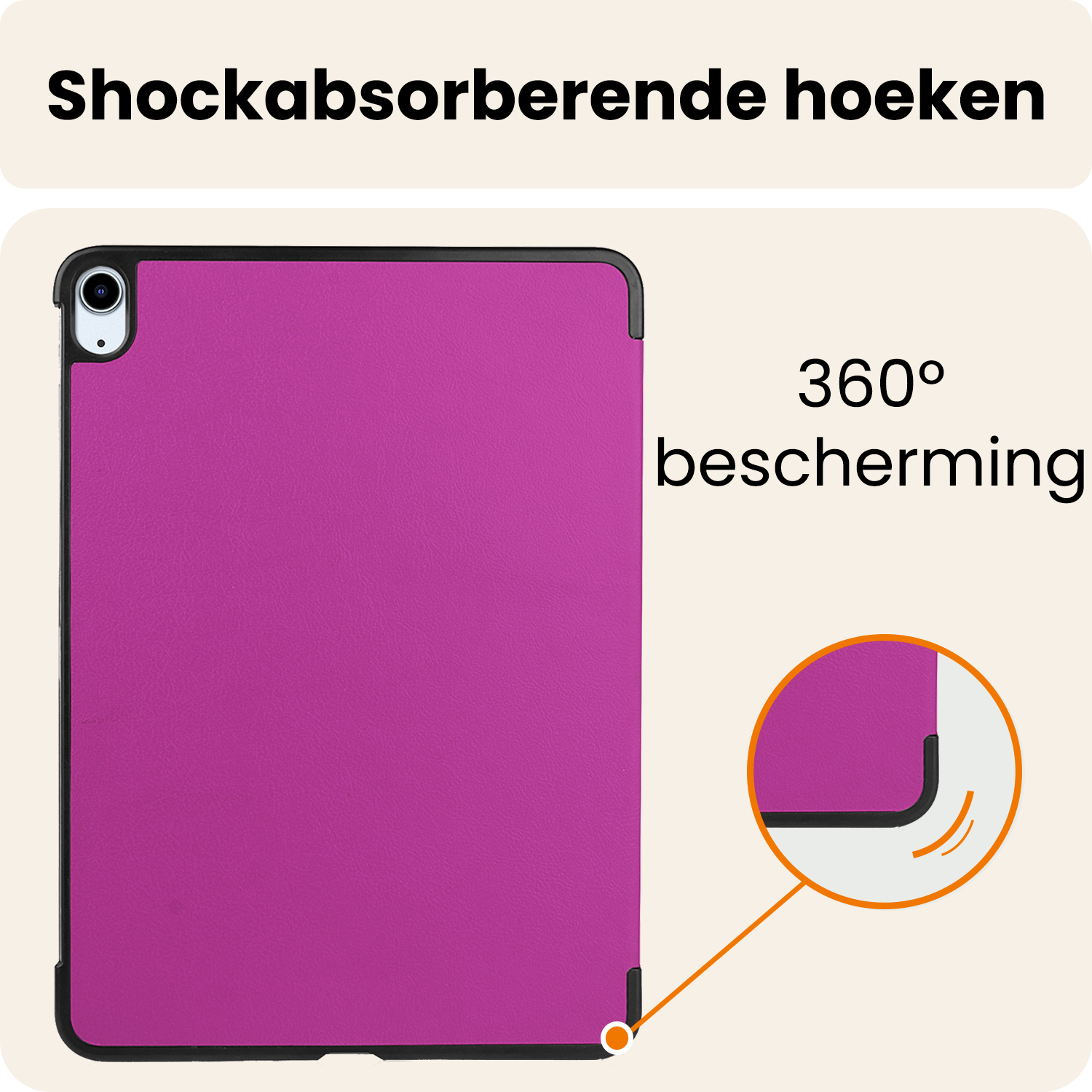 Nomfy Nomfy iPad Air 7 (11 inch) Hoesje Met Uitsparing Apple Pencil - Paars