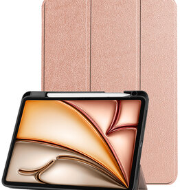 Nomfy Nomfy iPad Air 7 (11 inch) Hoesje Met Uitsparing Apple Pencil - Rose Goud