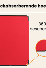 Nomfy Nomfy iPad Air 7 (11 inch) Hoesje Met Uitsparing Apple Pencil Met Screenprotector - Rood