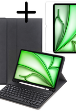 BASEY. BASEY. iPad Air 7 (11 inch) Toetsenbordhoes Met Screenprotector - Zwart