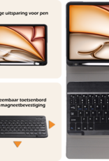 Nomfy Nomfy iPad Air 7 (11 inch) Toetsenbordhoes Met Screenprotector - Zwart