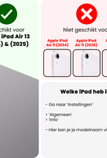 Nomfy Nomfy iPad Air 7 (13 inch) Toetsenbordhoes Met Screenprotector - Zwart