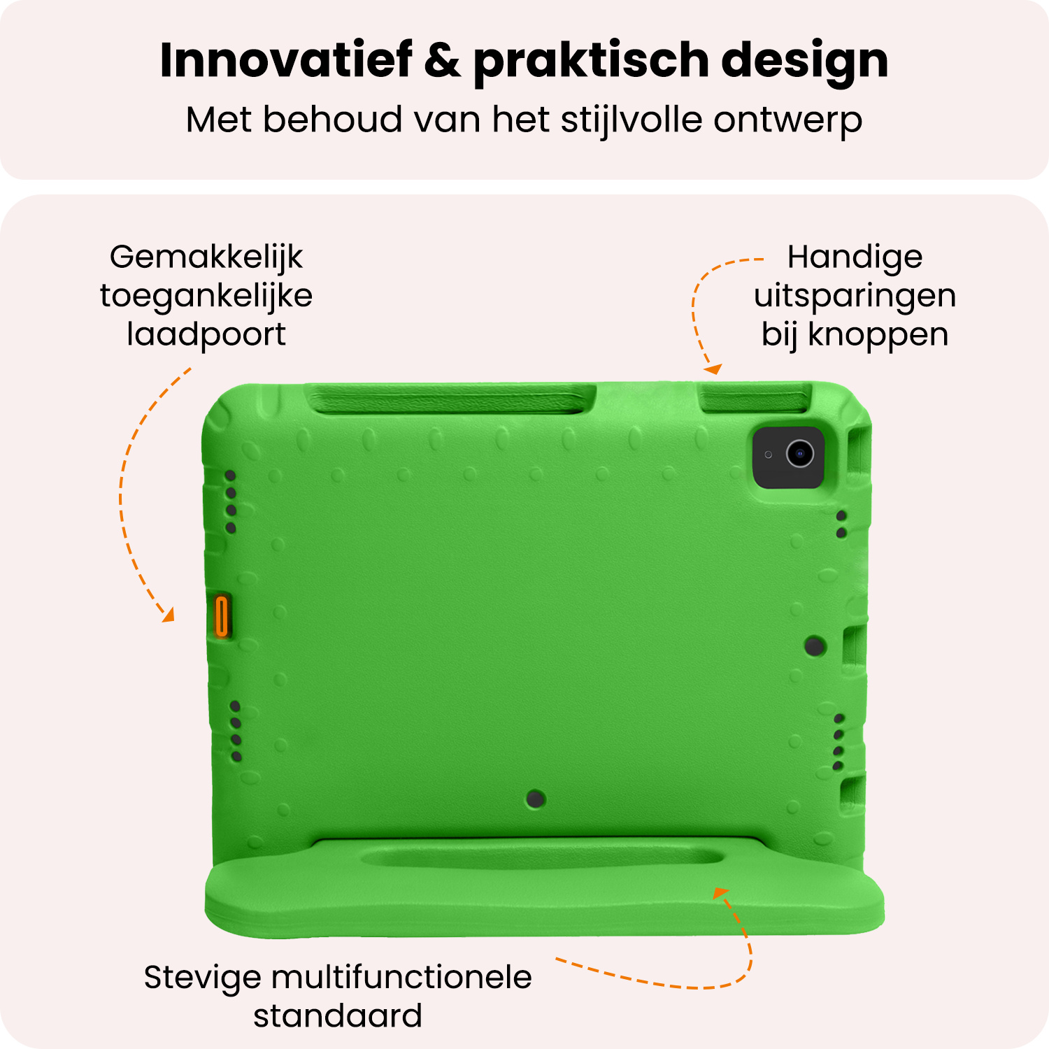Nomfy Nomfy iPad Air 7 (11 inch) Kinderhoes - Groen