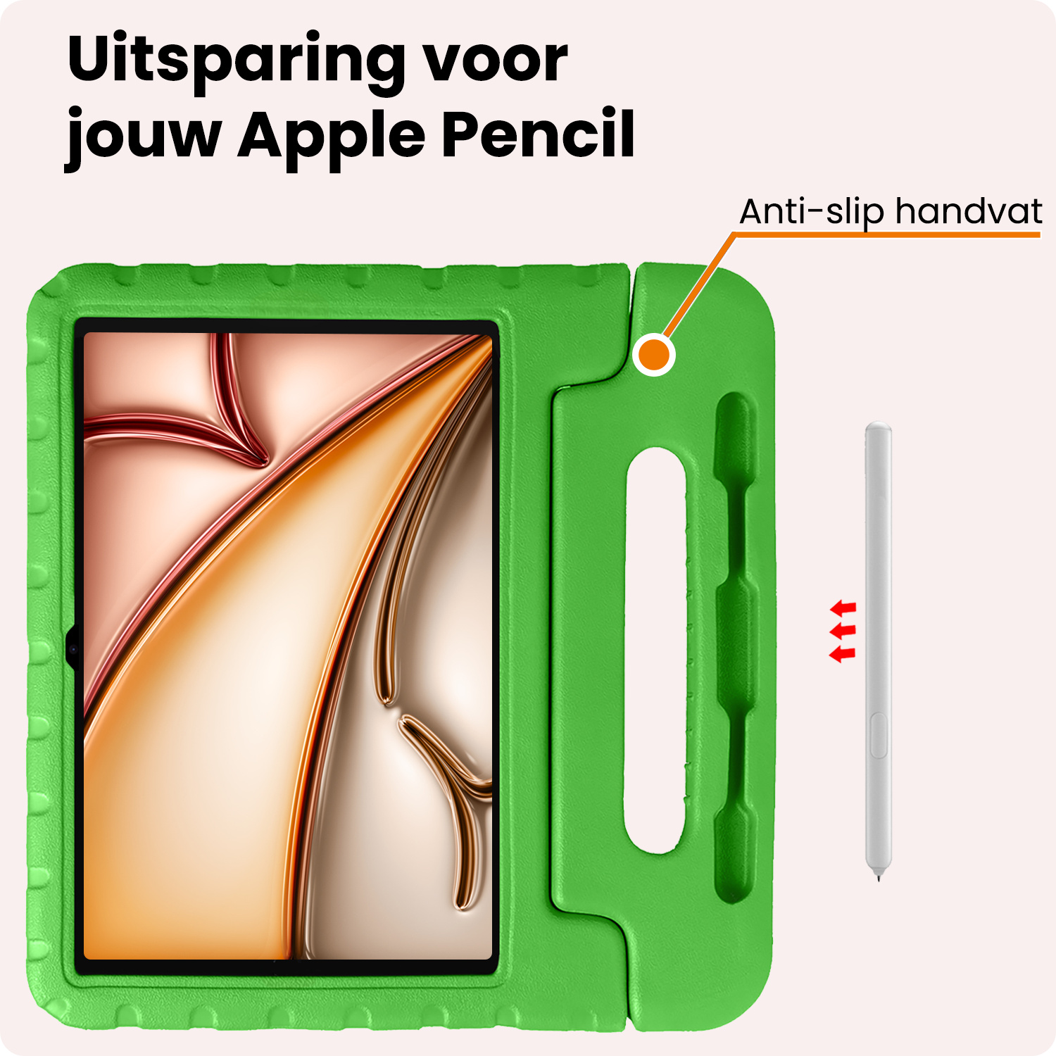 Nomfy Nomfy iPad Air 7 (11 inch) Kinderhoes - Groen