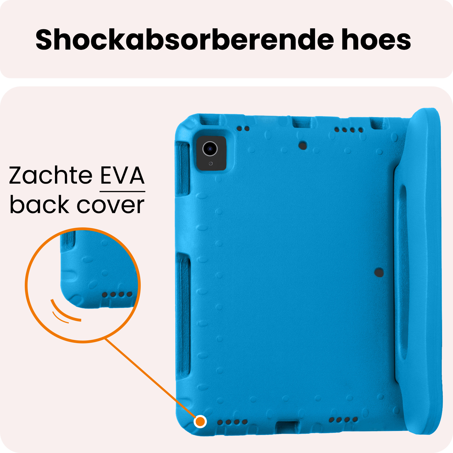 Nomfy Nomfy iPad Air 7 (11 inch) Kinderhoes Met Screenprotector - Blauw