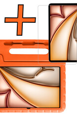 Nomfy Nomfy iPad Air 7 (11 inch) Kinderhoes Met Screenprotector - Oranje